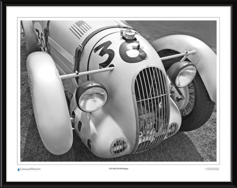 1935 MG PA/PB Midget / CPA410B / B&W Print