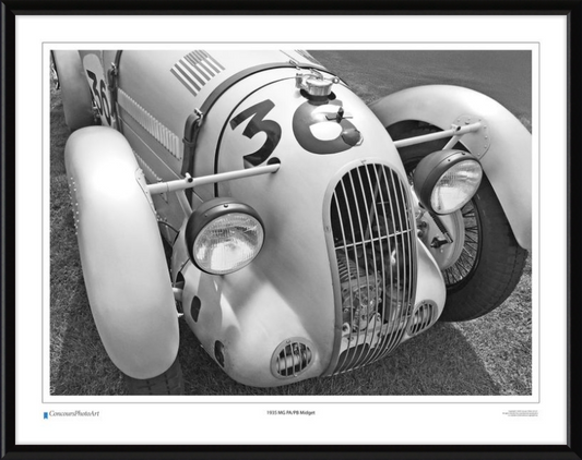 1935 MG PA/PB Midget / CPA410B / B&W Print