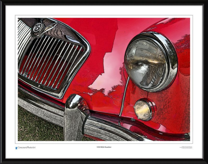 1959 MGA Roadster / CPA119C / Stylized Print