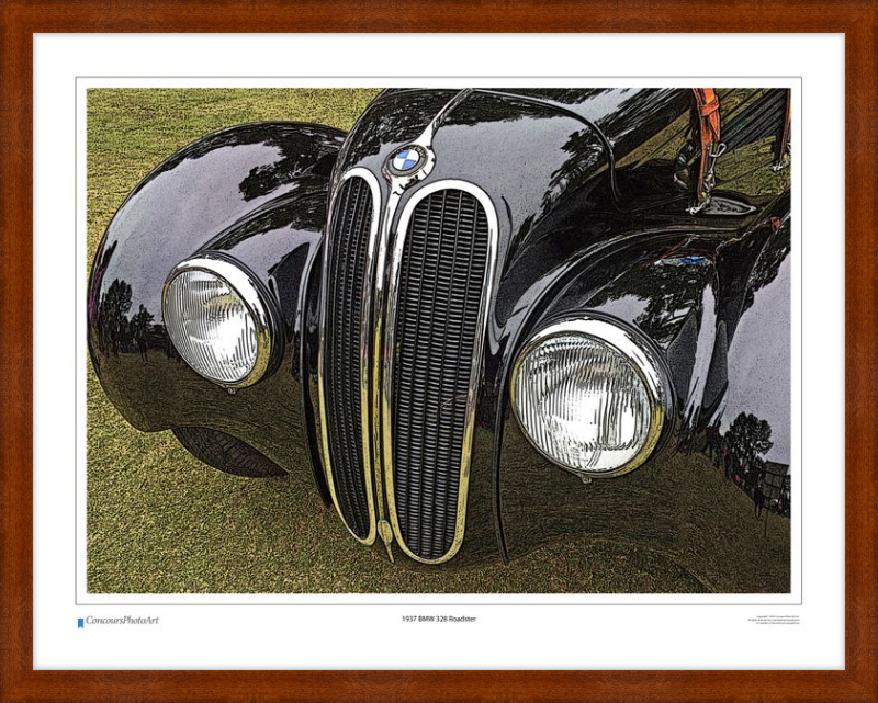 1937 BMW 328 Roadster / CPA206C / Stylized Print
