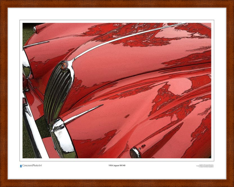 1954 Jaguar XK140 / CPA106C / Stylized Image