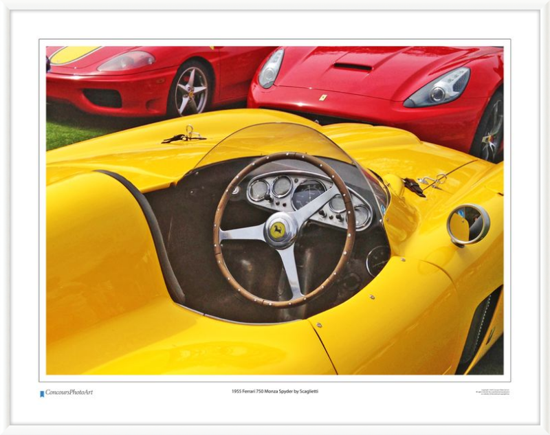1955 Ferrari 750 Monza Spyder by Scaglietti / CPA610A / Color Print
