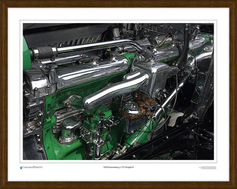 1929 Duesenberg J-175 Straight 8 / CPA703C / Stylized Print