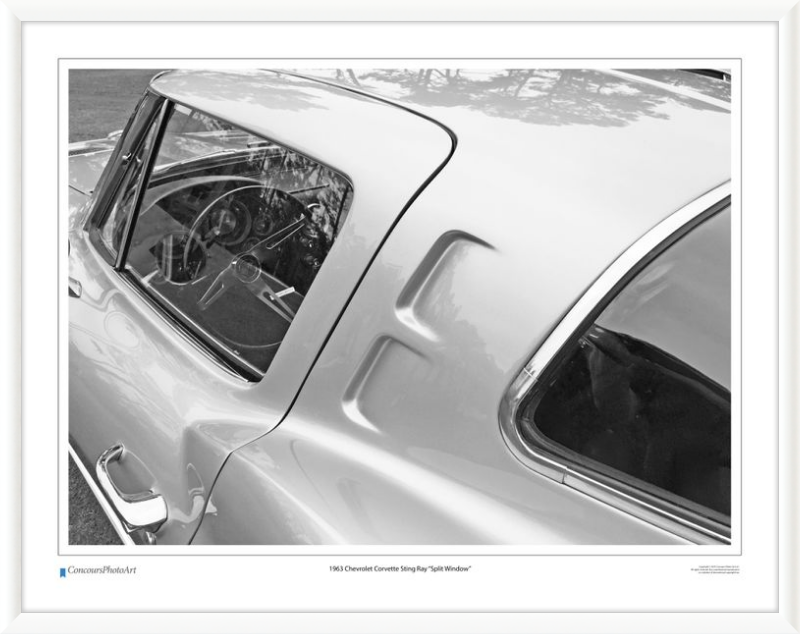 1963 Chevrolet Corvette Sting Ray "Split Window" / CPA301B / B&W Print