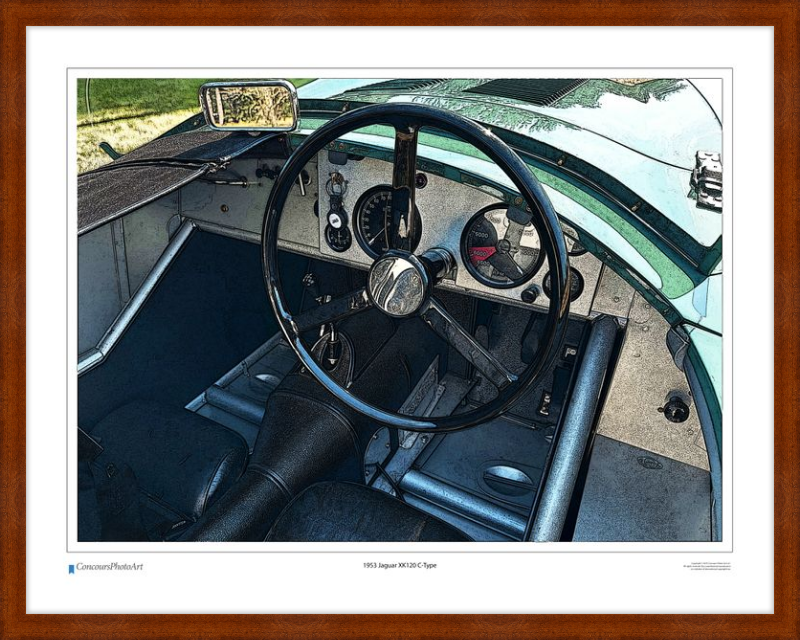 1953 Jaguar XK120 C-Type / CPA615C / Stylized Print