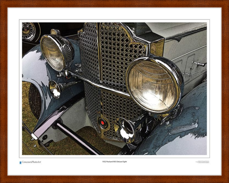 1932 Packard 903 Deluxe Eight / CPA312C / Stylized Print