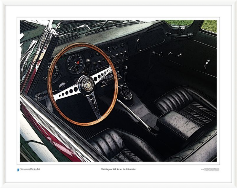 1965 Jaguar XKE Series 1 4.2 Roadster / CPA605C / Stylized Image