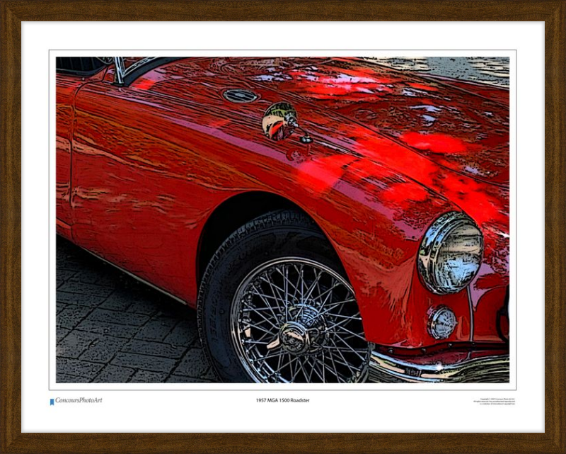 1957 MGA 1500 Roadster / CPA110C / Stylized Image