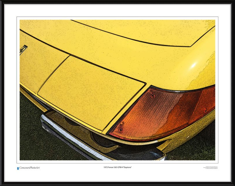 1972 Ferrari 365 GTB/4 “Daytona” / CPA205C / Stylized Print
