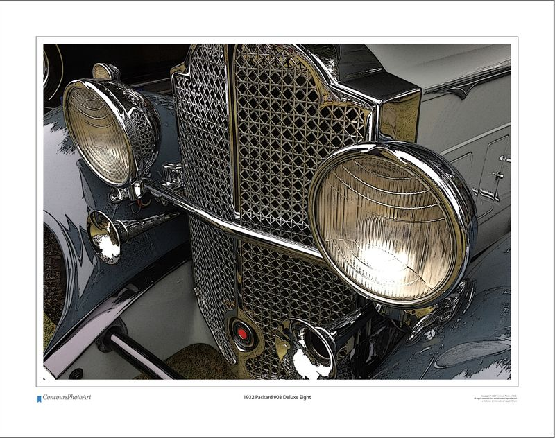 1932 Packard 903 Deluxe Eight / CPA312C / Stylized Image