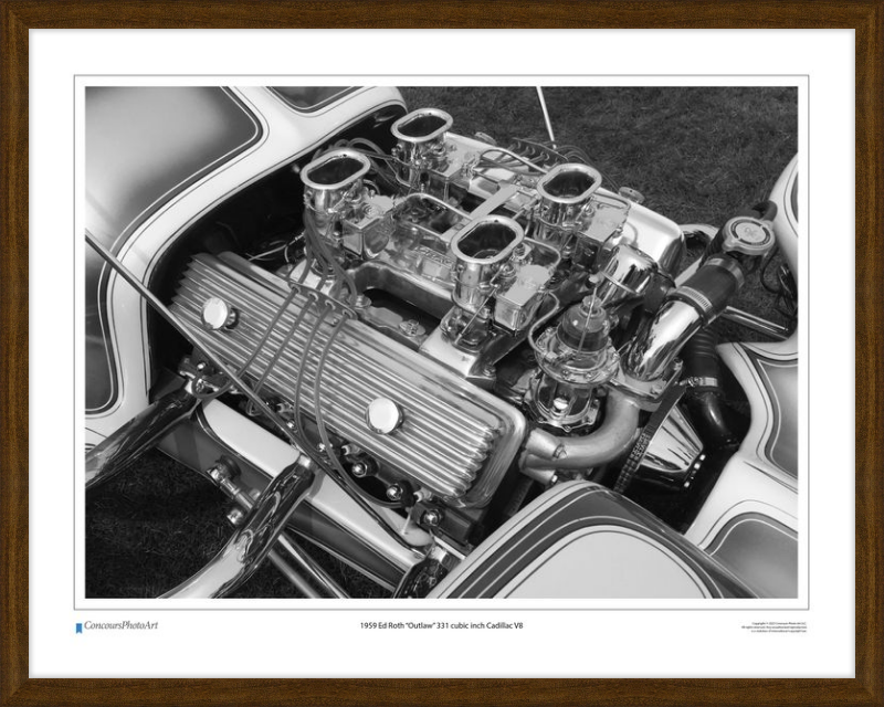 1959 Ed Roth “Outlaw” 331 cubic inch Cadillac V8 / CPA706B / Black and White