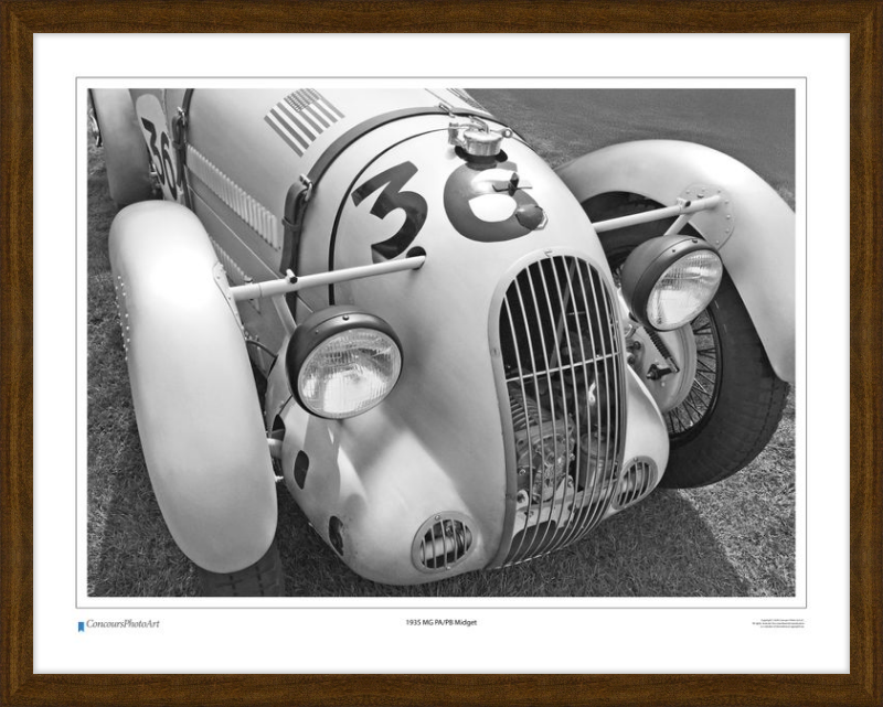 1935 MG PA/PB Midget / CPA410B / B&W Print