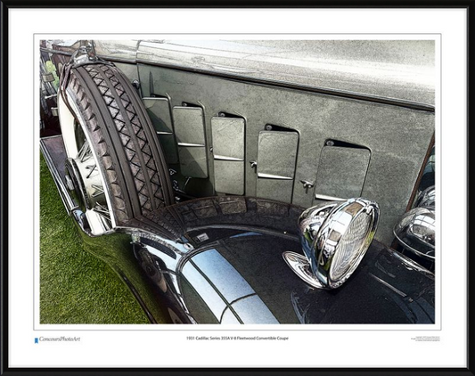 1931 Cadillac Series 355A V-8 Fleetwood Convertible Coupe / CPA323C / Stylized Print