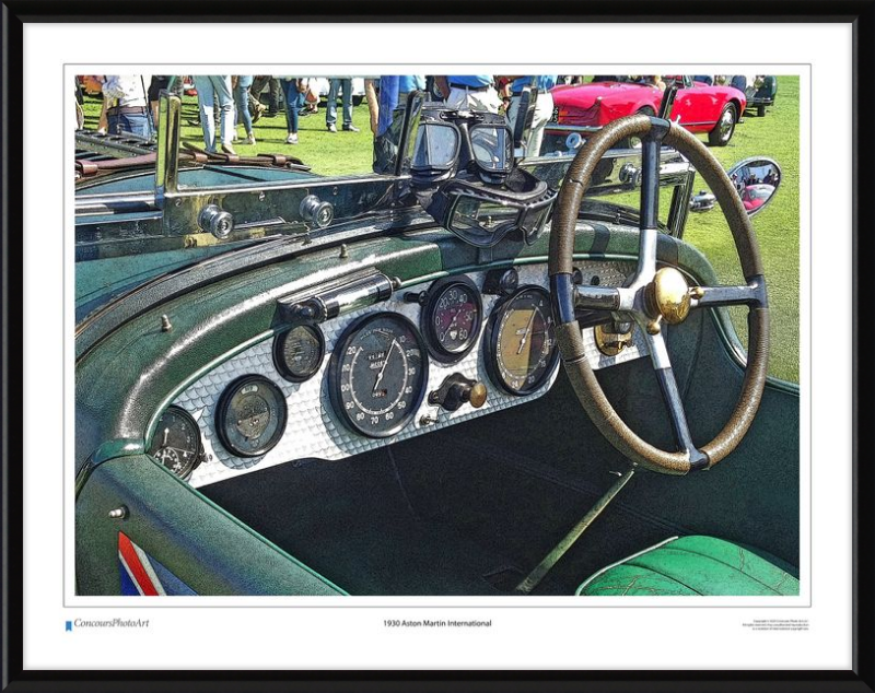 1930 Aston Martin International / CPA602C / Stylized Print