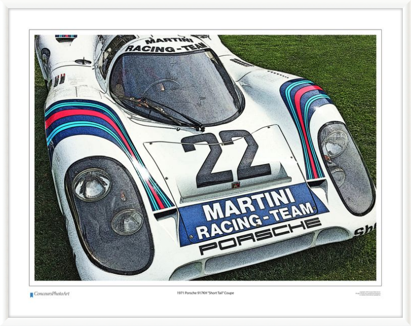 1971 Porsche 917KH "Short Tail" Coupe / CPA409C / Stylized Print