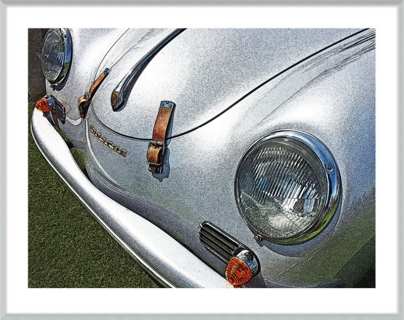 1958 Porsche Carrera GT GS Speedster / CPA203C / Stylized Print