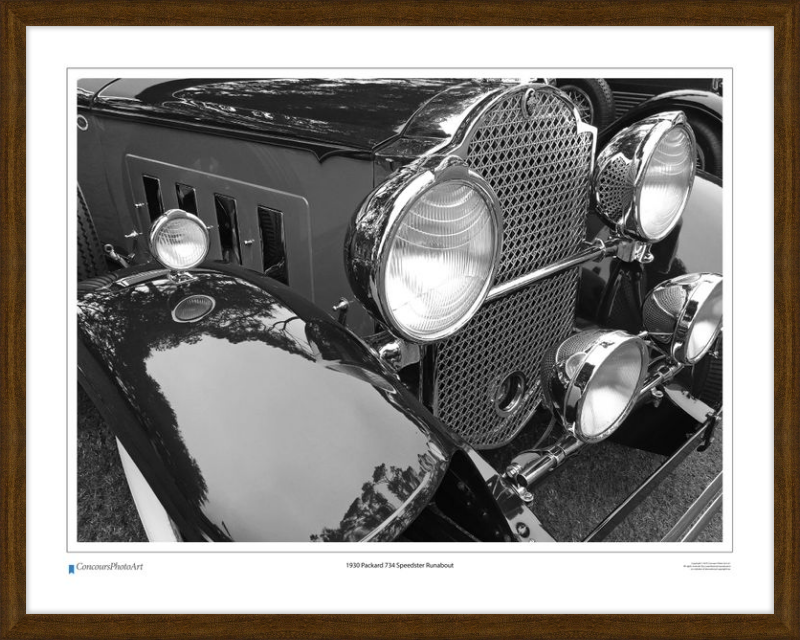 1930 Packard 734 Speedster Runabout / CPA318B / B&W Print