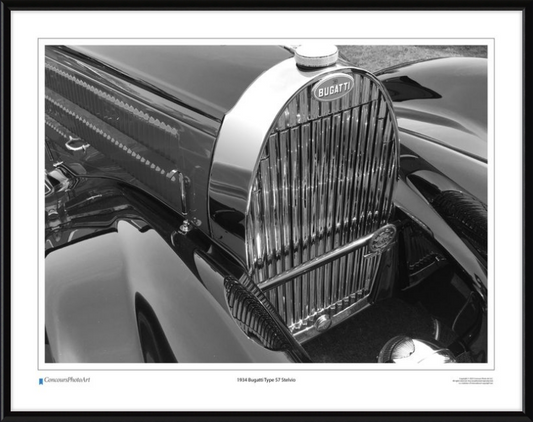 1934 Bugatti Type 57 Stelvio / CPA201B / Black and White