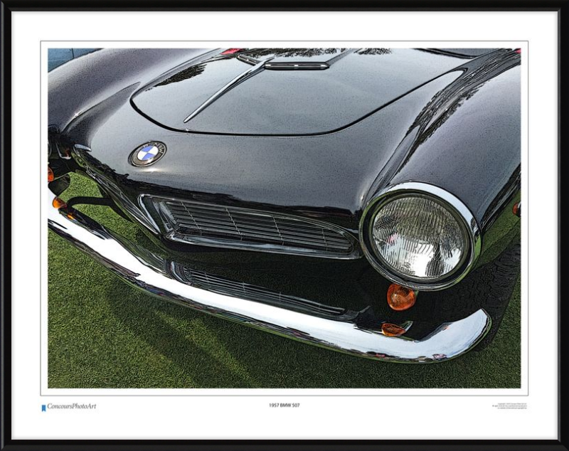 1957 BMW 507 Roadster / CPA217C / Stylized Print