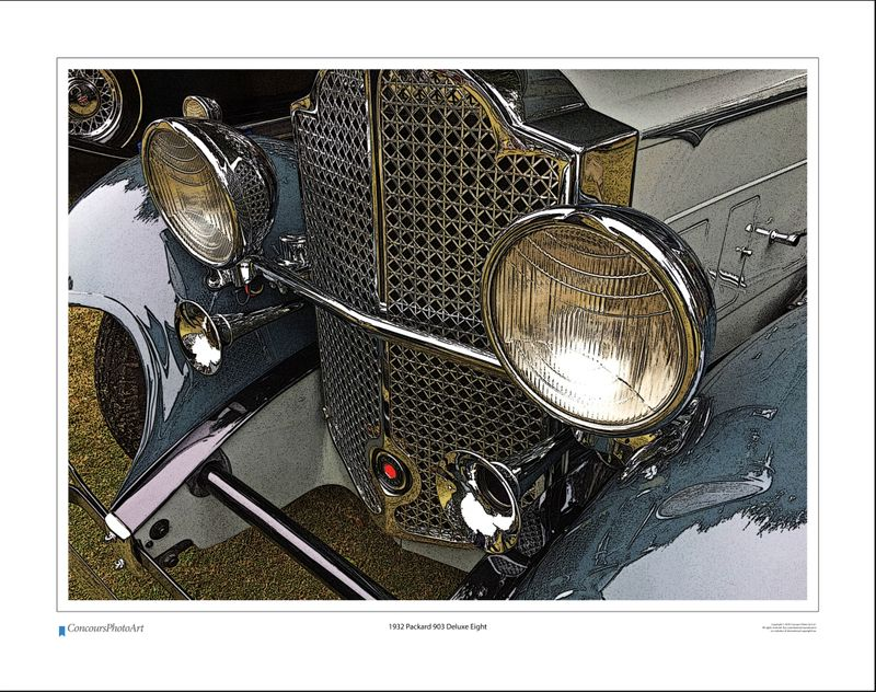 1932 Packard 903 Deluxe Eight / CPA312C / Stylized Print