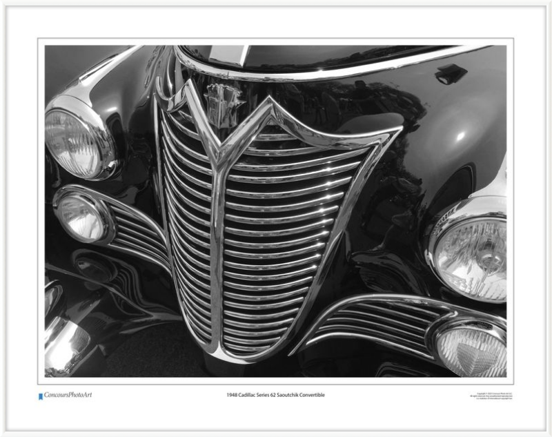 1948 Cadillac Series 62 Saoutchik Convertible / CPA302B / Black and White