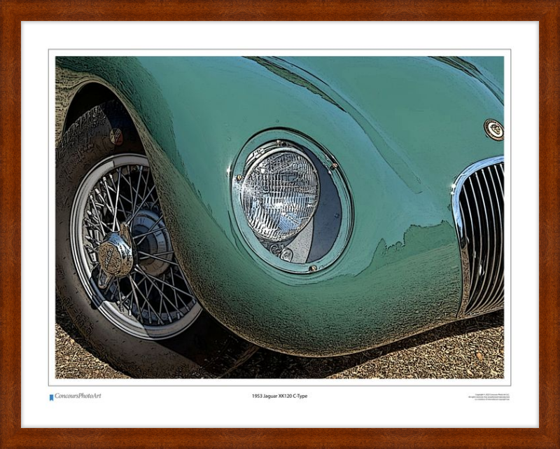 1953 Jaguar XK120 C-Type / CPA115C / Stylized Image