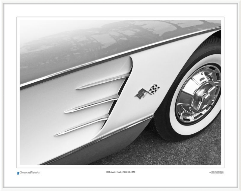 1959 Chevrolet Corvette / CPA320B / B&W Print