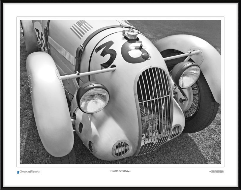 1935 MG PA/PB Midget / CPA410B / B&W Print