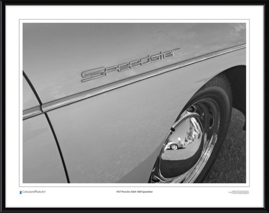 1957 Porsche 356A 1600 Speedster / CPA210B / Black and White