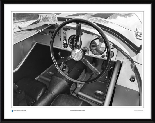 1953 Jaguar XK120 C-Type / CPA615B / B&W Print