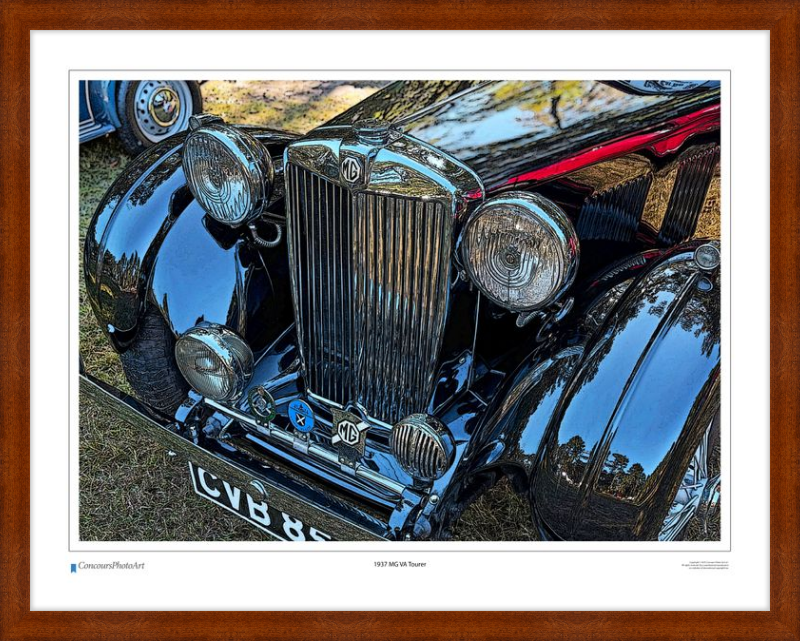 1937 MG VA Tourer / CPA120C / Stylized Print