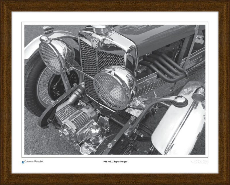 1933 MG J2 Supercharged / CPA101B / B&W Print