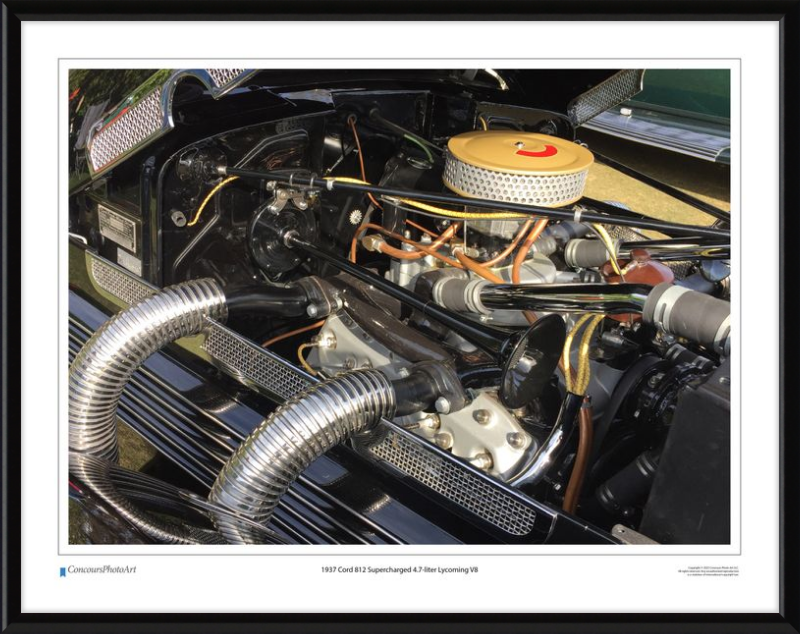 1937 Cord 812 Supercharged 4.7-liter Lycoming V8 / CPA709A / Color Print