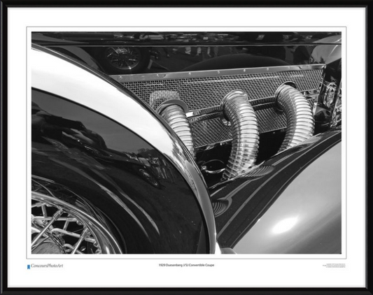 1929 Duesenberg J/SJ Convertible Coupe / CPA314B / B&W Print