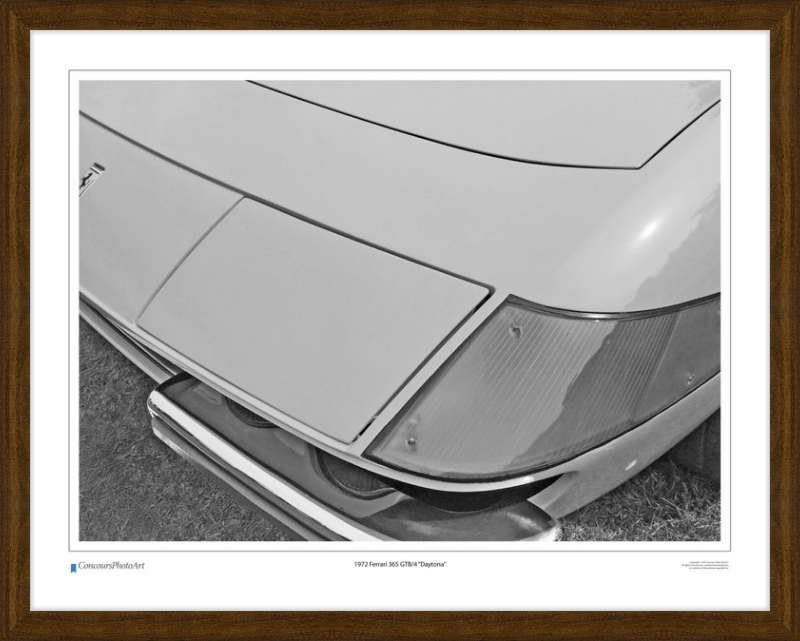 1972 Ferrari 365 GTB/4 “Daytona” / CPA205B / B&W Print
