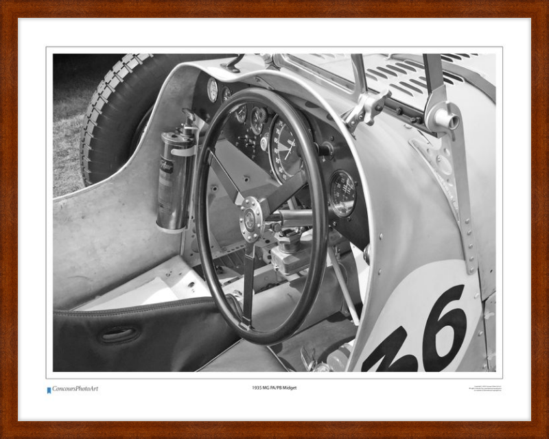 1935 MG PA/PB Midget / CPA607B / B&W Print