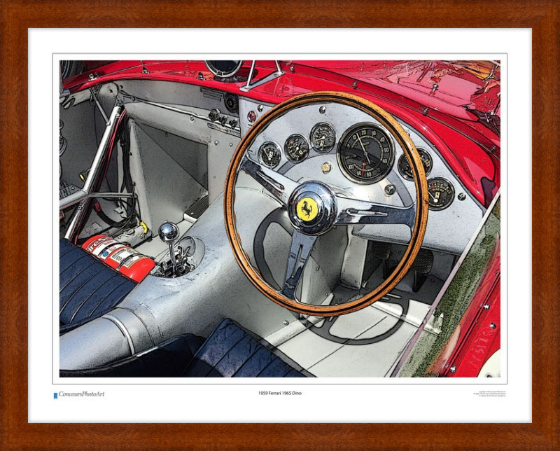 1959 Ferrari 196S Dino / CPA604C / Stylized Print
