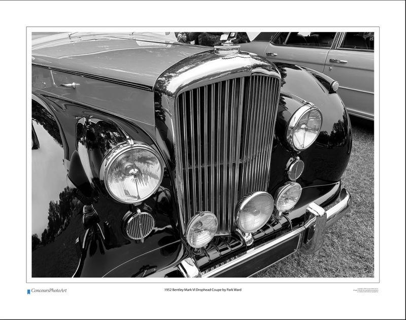 1952 Bentley Mark VI Drophead Coupe by Park Ward / CPA114B / B&W Print