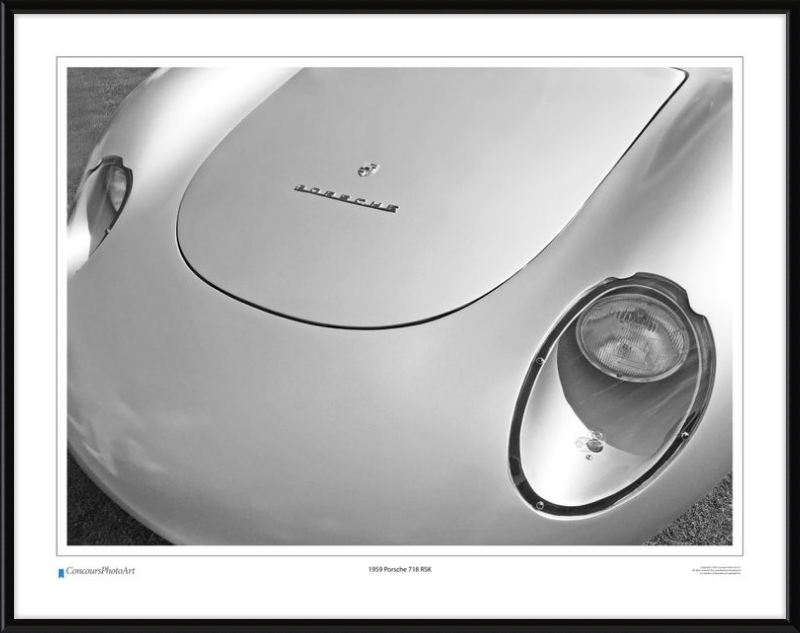1959 Porsche 718 RSK / CPA212B / B&W Print