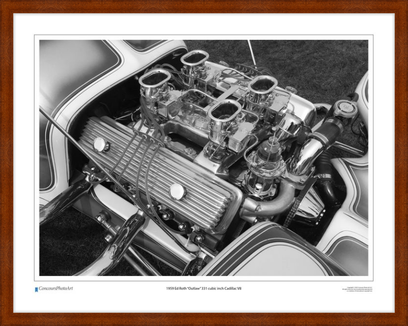 1959 Ed Roth “Outlaw” 331 cubic inch Cadillac V8 / CPA706B / Black and White