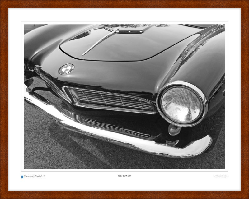 1957 BMW 507 Roadster / CPA217B / B&W Print