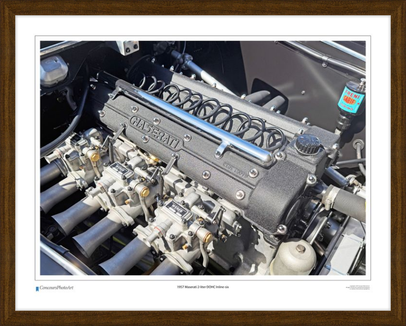 1957 Maserati 2-liter DOHC Inline-six / CPA714A / Color Print