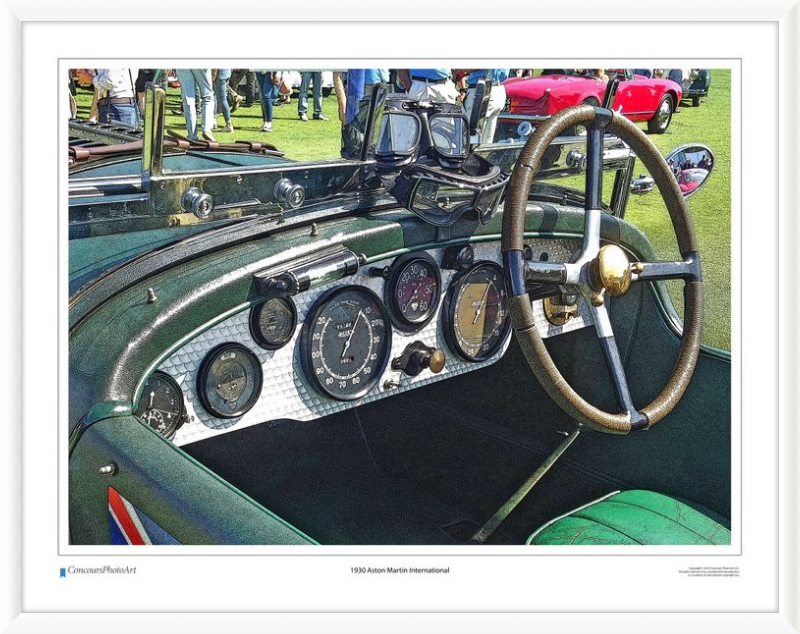 1930 Aston Martin International / CPA602C / Stylized Print