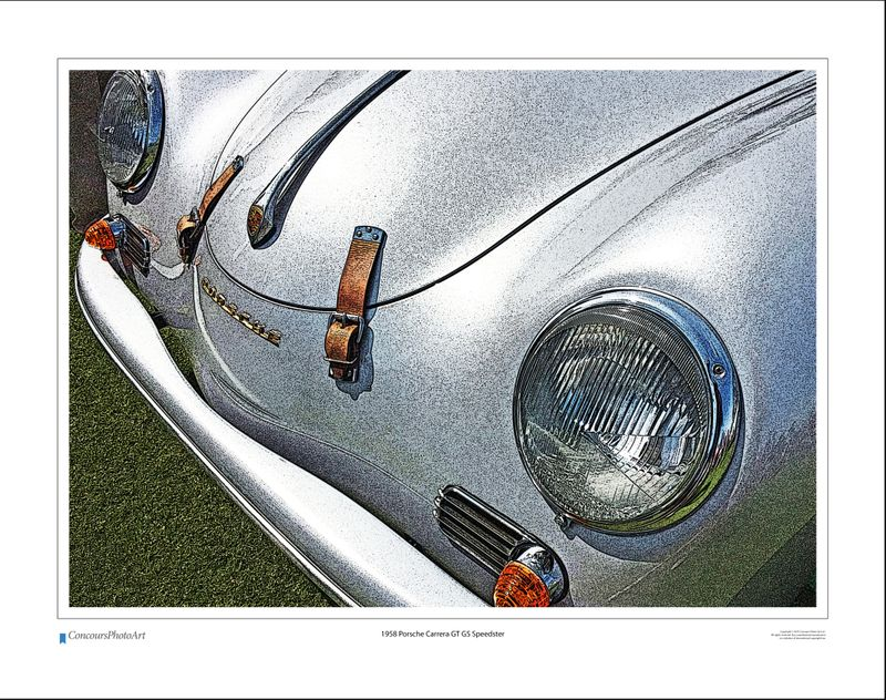 1958 Porsche Carrera GT GS Speedster / CPA203C / Stylized Print