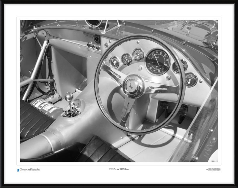 1959 Ferrari 196S Dino / CPA604B / B&W Print