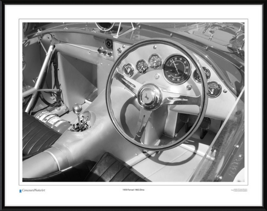 1959 Ferrari 196S Dino / CPA604B / B&W Print