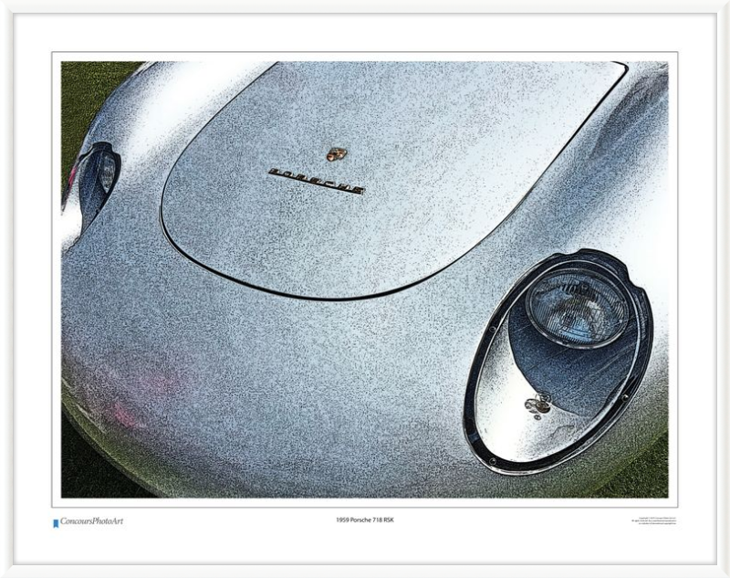 1959 Porsche 718 RSK / CPA212C / Stylized Print