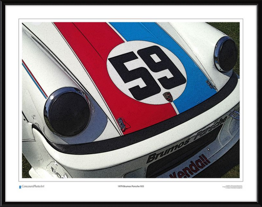 1979 Brumos Porsche 935 / CPA401C / Stylized Image