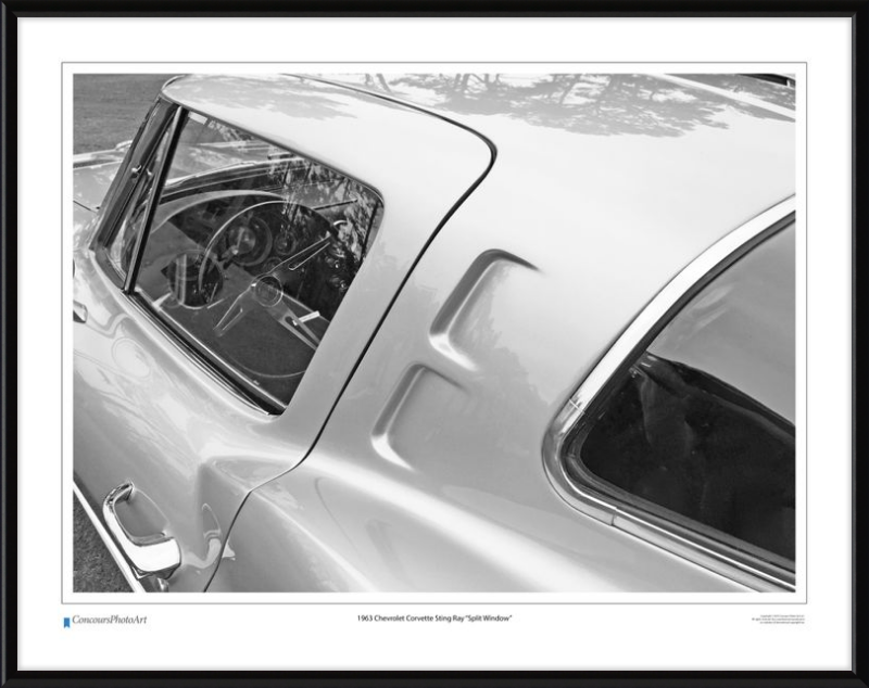 1963 Chevrolet Corvette Sting Ray "Split Window" / CPA301B / B&W Print
