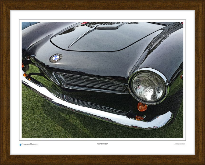 1957 BMW 507 Roadster / CPA217C / Stylized Print